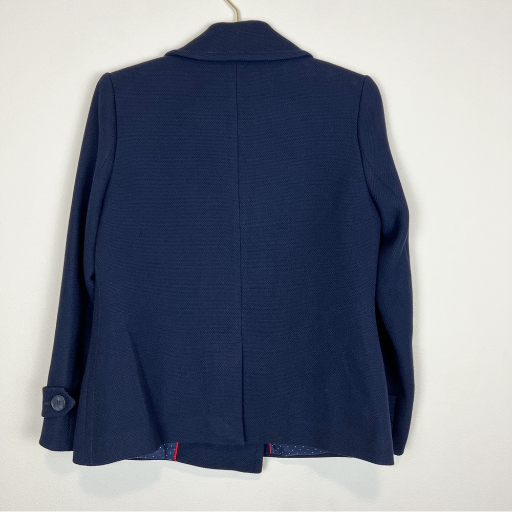 1901 Nordstrom Navy Blue Double Breasted Peacoat Size XS Petite - Picture 6 of 8